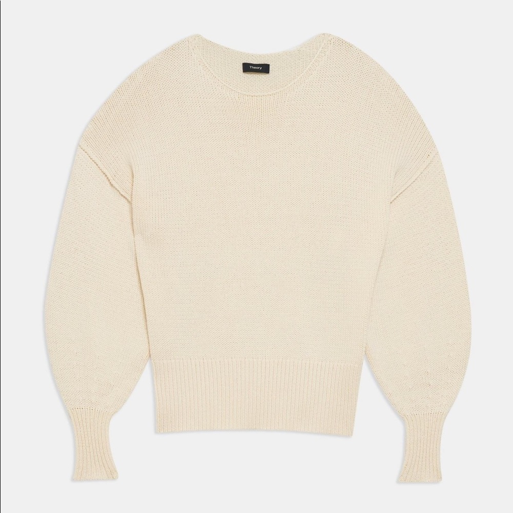 Theory chainette cotton chunky knit sweater - Picture 6 of 8